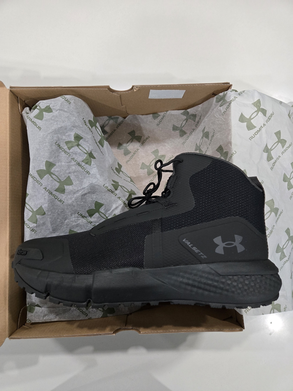 Under Armour Men's Black Valsetz Tactical Mid Waterproof Boot